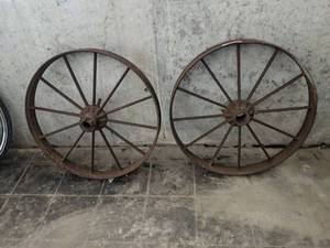 lot 6417 image: Antique Wheels