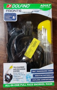 lot 203 image: Dolfino Frontier All-in-one Full Face Snorkel Mask - Adult(largex-large) -
