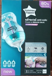 lot 206 image: Tommee Tippee Advanced Anti-Colic Baby Bottles - 9 ounce, Clear, 3 count