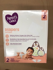 lot 503 image: Parents Choice Mega Box Diapers, Size 2, 160 Count