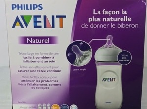lot 527 image: Philips Avent Natural Baby Bottle - Clear - 11oz - 3pk