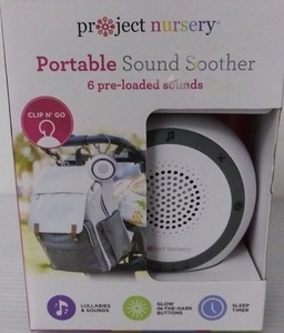 lot 528 image: Project Nursery Portable Sound Soother, White & Gray