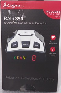lot 324 image: Cobra RAD 350 (0180001-1) Laser Radar Detector - Long Range, False Alert Filter, OLED Display