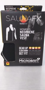 lot 369 image: SaunaFX Womens Neoprene Slimming Vest with Microban M - Black
