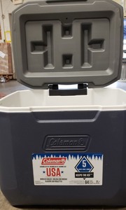 lot 133 image: Coleman 50-Quart Xtreme 5-Day Hard Cooler with Wheels, Slate