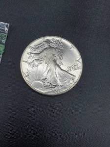 lot 2044 image: 1991 USA Walking Liberty 1 Oz Silver Dollar