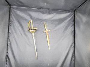 lot 2127 image: Lot of 2 Sword-Like Letter Openers