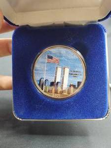 lot 2141 image: America United 2001 Silver Eagle Dollar with Certificate of Authenticity