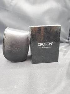 lot 2159 image: Croton Mens Black Band Wristwatch
