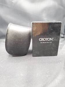 lot 2160 image: Croton Mens Black Band Wristwatch