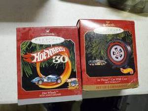 lot 2627 image: Lot of 2 Hallmark Hot Wheels Keepsake Ornaments