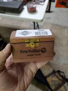 lot 2641 image: Mini Wooden Chest with Disney Coins
