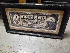 lot 2655 image: Framed Cigar Poster