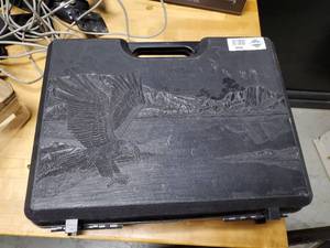 lot 2658 image: Hard Plastic Gun Case with Eagle Design