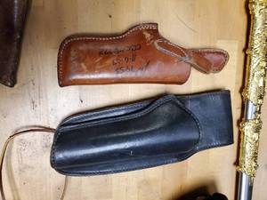 lot 2664 image: Lot of 2 Leather Gun Holsters