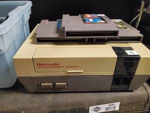 lot 2676 image: Original Nintendo Entertainment System w 3 Games and 3 Controllers
