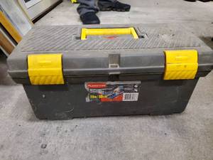 lot 2699 image: Rubbermaid Toolbox with Contents