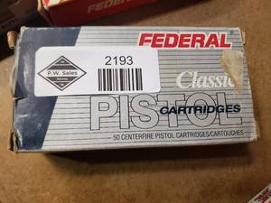 lot 2193 image: Partial Box of Federal 357 Magnum Ammo