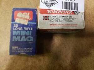 lot 2196 image: 2 Partial Boxes of 22 Magnum Ammo