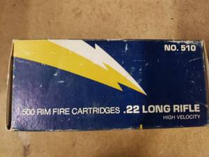 lot 2217 image: Box of 500 rounds 22 LR Ammo