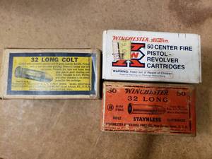 lot 2224 image: 3 Boxes 32 Long Ammo