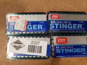 lot 2227 image: 4 Boxes CCI .22 LR Ammo