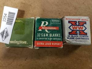 lot 2254 image: 3 Boxes 32 Smith and Wesson Blanks