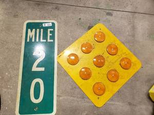 lot 2258 image: Lot of 2 Metal Road Signs