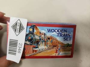 lot 2346 image: Magnetic Wooden Train Set