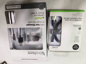 lot 2378 image: Lot of 2 USB to Lightning Charging Cables