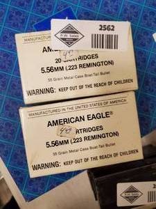 lot 2562 image: 2 Boxes American Eagle 5.56 mm Ammo