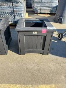 lot 1011 image: Black Square Outdoor Planter  by Berlin Gardens