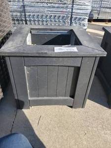 lot 1012 image: Black Square Outdoor Planter  by Berlin Gardens