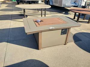 lot 1026 image: 36x54 Rectangle Fire Pit Kona Patio Table