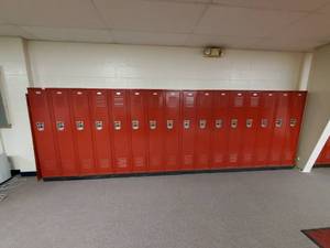 lot 12 image: Lot of 16 Metal Combination Lockers- Made by Penco- Have Combinations to All