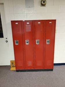 lot 15 image: Lot of 4 Metal Combination Lockers- Made by Penco- Have Combinations to All