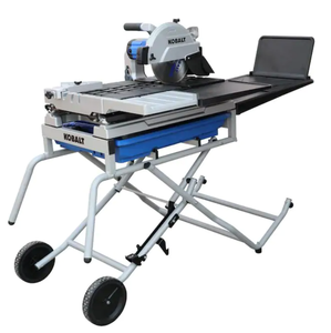 lot 150 image: Kobalt 10-in 2.4 HP Wet Tabletop Sliding Table Tile Saw with Stand, Model #KWS-S102-06
