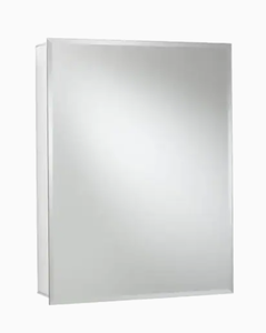 lot 158 image: Jacuzzi 24-in x 30-in Rectangle SurfaceRecessed Mirrored Aluminum Medicine Cabinet