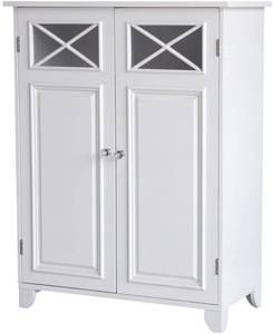 lot 160 image: Elegant Home Fashions Dawson 2-Door Floor Cabinet in White