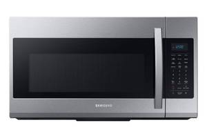 lot 200 image: Samsung 1.9 Cu. Ft. Over-the-Range Fingerprint Resistant Microwave with Sensor Cooking-Stainless Steel