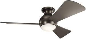 lot 299 image: Kichler 330151 Sola 44 3 Blade Led Ceiling Fan