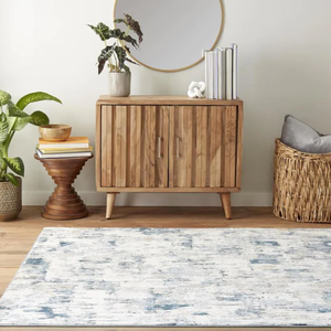 lot 301 image: Home Dynamix Premier Blue Rain 8 x 10 GrayBlue Indoor Abstract Area Rug, Retail $199.00