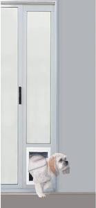 lot 302 image: Ideal Pet Products Fast Fit Patio Door for Pets, Medium, White