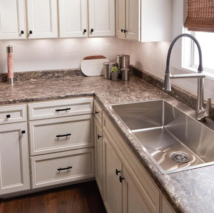 lot 314 image: VT Dimensions Wilsonart 10-ft, 6-ft, and 4-ft Toffee Di Pesco Straight Laminate Kitchen Countertop