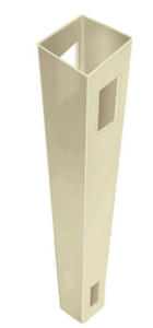 lot 406 image: SET OF 3, 84-inBarrette Keswick Straight Sand Vinyl Fence Line Post