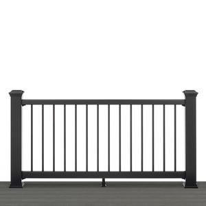 lot 409 image: Trex Transcend 8-ft. x 36 Rail Kit with Square Balusters, Charcoal Black