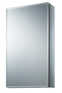lot 602 image: allen  roth 15-in x 26-in Rectangle SurfaceRecessed Mirrored Aluminum Medicine Cabinet