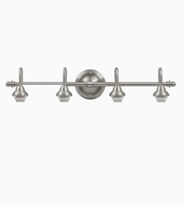 lot 3902 image: Portfolio 30.12 D&c 4-light Brushed Nickel Vanity Lights