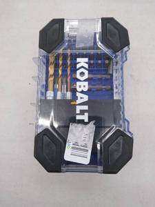 lot 3905 image: Kobalt ( Drill bits an Heads ) Missing Pieces. Closing Bracket Broke