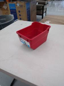 lot 3919 image: Project Source Wall Storage Medium Bin ( Screw Lining Striped )